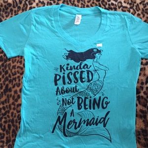 NWT Pima Cotton SS Mermaid V-neck Tee🧜🏼‍♀️